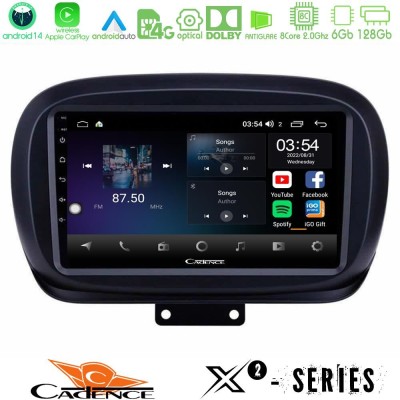 Cadence X2 Series 8Core Android14 6+128GB  Fiat 500X Navigation Multimedia Tablet 9
