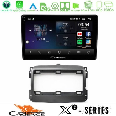 Cadence X2 Series 8Core Android14 6+128GB  Fiat 500L Navigation Multimedia Tablet 10