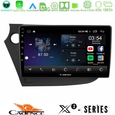 Cadence X2 Series 8Core Android14 6+128GB  Honda Insight 2009-2015 Navigation Multimedia Tablet 9