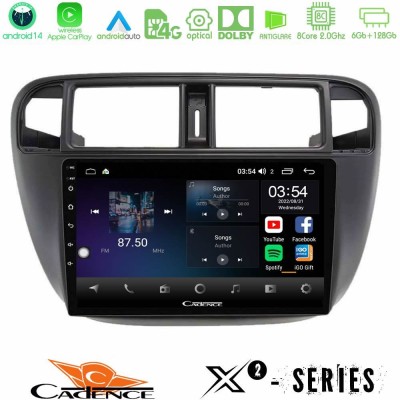Cadence X2 Series 8Core Android14 6+128GB Honda Civic 1995-2001 Navigation Multimedia Tablet 9