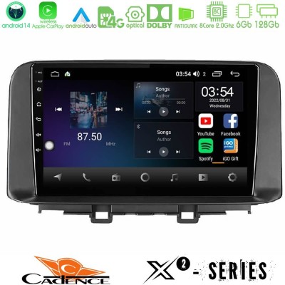 Cadence X2 Series 8Core Android14 6+128GB  Hyundai Kona 2018-2023 Navigation Multimedia Tablet 10