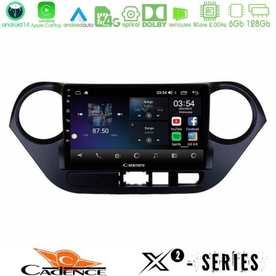 Cadence X2 Series 8Core Android14 6+128GB  Hyundai i10 2014-2020 Navigation Multimedia Tablet 9