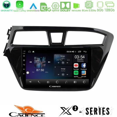 Cadence X2 Series 8Core Android14 6+128GB  Hyundai i20 2014-2018 Navigation Multimedia Tablet 9