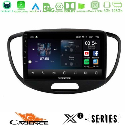 Cadence X2 Series 8Core Android14 6+128GB  Hyundai i10 2008-2014 Navigation Multimedia Tablet 9