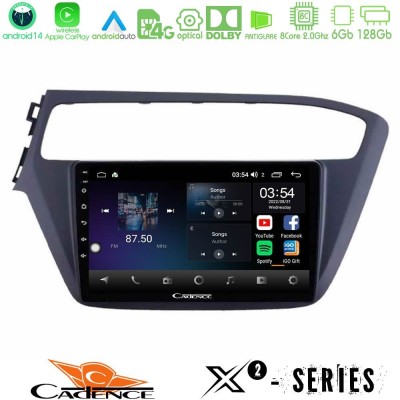 Cadence X2 Series 8Core Android14 6+128GB  Hyundai i20 2018-2020 Navigation Multimedia Tablet 9