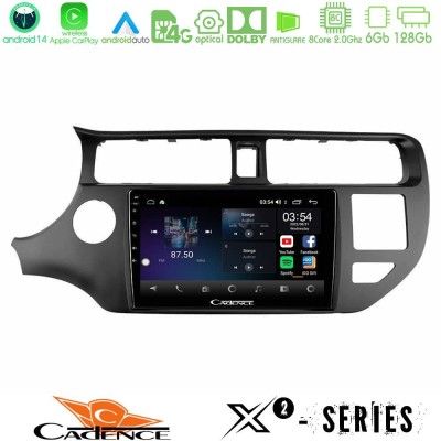Cadence X2 Series 8Core Android14 6+128GB  Kia Rio 2011-2015 Navigation Multimedia Tablet 9
