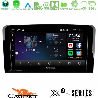Cadence X2 Series 8Core Android14 6+128GB  Mercedes ML/GL Class Navigation Multimedia Tablet 9