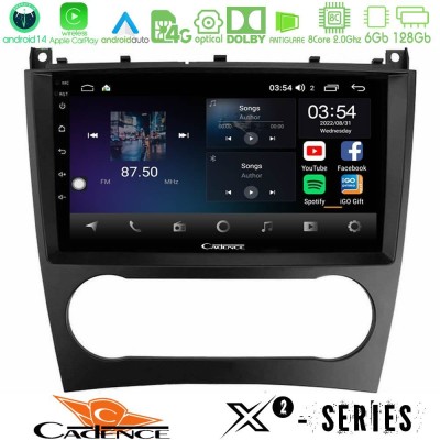 Cadence X2 Series 8Core Android14 6+128GB  Mercedes W203 Facelift Navigation Multimedia Tablet 9