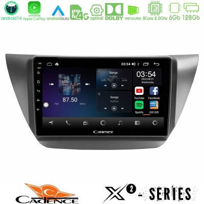 Cadence X2 Series 8Core Android14 6+128GB  Mitsubishi Lancer 2004 – 2008 Navigation Multimedia Tablet 9