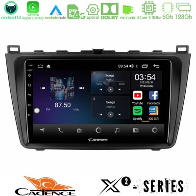 Cadence X2 Series 8Core Android14 6+128GB  Mazda 6 2008-2012 Navigation Multimedia Tablet 9