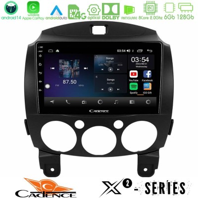 Cadence X2 Series 8Core Android14 6+128GB  Mazda 2 2008-2014 Navigation Multimedia Tablet 9