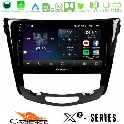 Cadence X2 Series 8Core Android14 6+128GB  Nissan Qashqai J11 (AUTO A/C) Navigation Multimedia Tablet 10