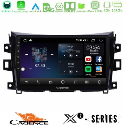 Cadence X2 Series 8Core Android14 6+128GB  Nissan Navara NP300 Navigation Multimedia Tablet 9