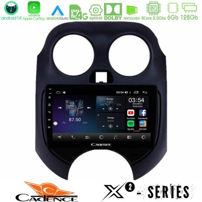 Cadence X2 Series 8Core Android14 6+128GB  Nissan Micra 2011-2014 Navigation Multimedia Tablet 9
