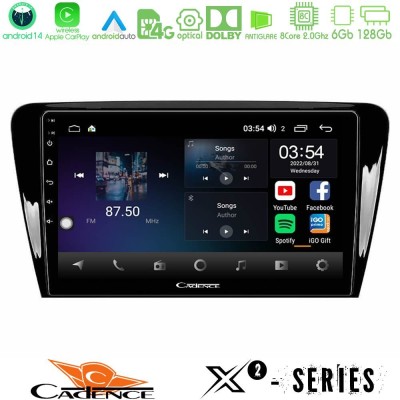 Cadence X2 Series 8Core Android14 6+128GB  Skoda Octavia 7 Navigation Multimedia Tablet 10