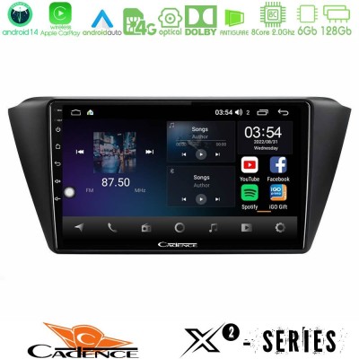 Cadence X2 Series 8Core Android14 6+128GB  Skoda Fabia 2015-2021 Navigation Multimedia Tablet 9