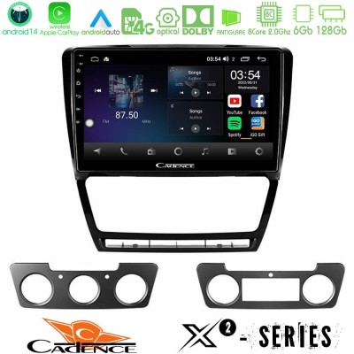 Cadence X2 Series 8Core Android14 6+128GB  Skoda Octavia 5 Navigation Multimedia Tablet 10
