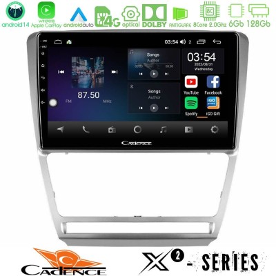 Cadence X2 Series 8Core Android14 6+128GB  Skoda Octavia 5 Navigation Multimedia Tablet 10