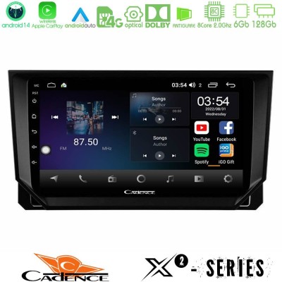 Cadence X2 Series 8Core Android14 6+128GB  Seat Arona/Ibiza Navigation Multimedia Tablet 9