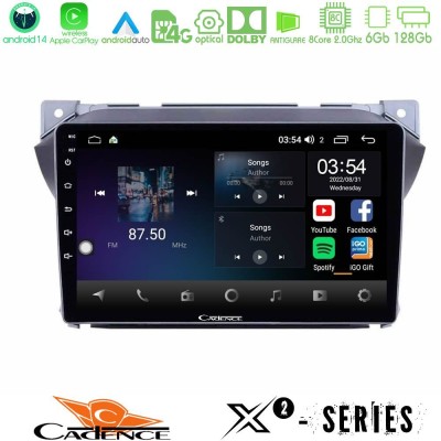Cadence X2 Series 8Core Android14 6+128GB  Suzuki Alto amp; Nissan Pixo Navigation Multimedia Tablet 9
