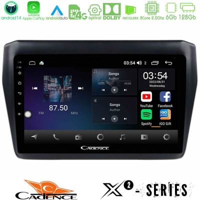Cadence X2 Series 8Core Android14 6+128GB  Suzuki Swift 2017-2023 Navigation Multimedia Tablet 9