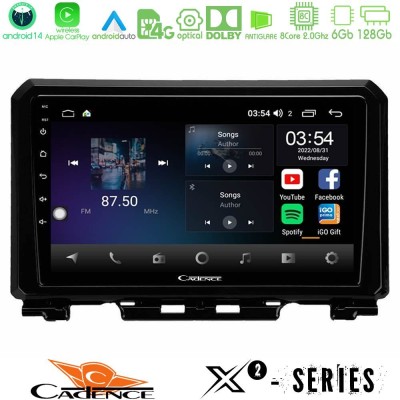 Cadence X2 Series 8Core Android14 6+128GB  Suzuki Jimny 2018-2022 Navigation Multimedia Tablet 9