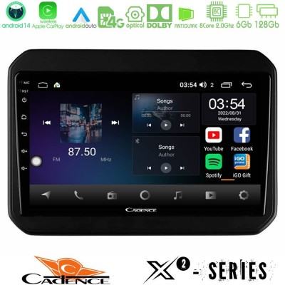Cadence X2 Series 8Core Android14 6+128GB  Suzuki Ignis Navigation Multimedia Tablet 9