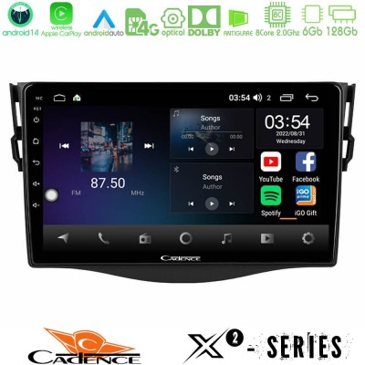 Cadence X2 Series 8Core Android14 6+128GB  Toyota RAV4 Navigation Multimedia Tablet 9
