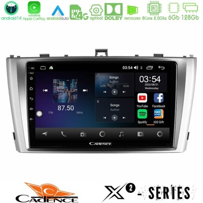 Cadence X2 Series 8Core Android14 6+128GB  Toyota Avensis T27 Navigation Multimedia Tablet 9