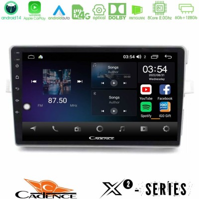 Cadence X2 Series 8Core Android14 6+128GB Toyota Verso 2009-2018 Navigation Multimedia Tablet 9