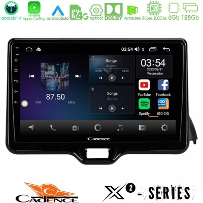 Cadence X2 Series 8Core Android14 6+128GB  Toyota Yaris 2020-> Navigation Multimedia Tablet 9