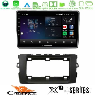 Cadence X2 Series 8Core Android14 6+128GB  Toyota Auris 2013-2016 Navigation Multimedia Tablet 10