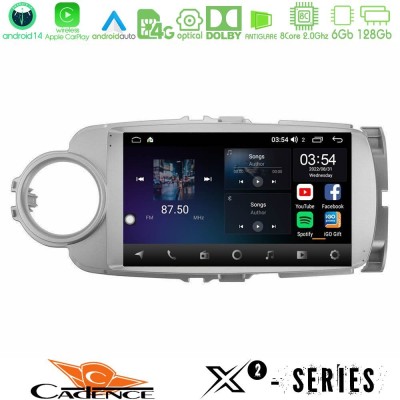 Cadence X2 Series 8Core Android14 6+128GB  Toyota Yaris Navigation Multimedia Tablet 9