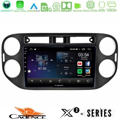 Cadence X2 Series 8Core Android14 6+128GB  VW Tiguan Navigation Multimedia Tablet 9