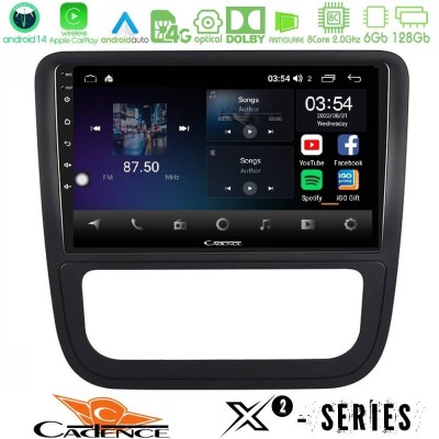 Cadence X2 Series 8Core Android14 6+128GB VW Scirocco 2008-2014 Navigation Multimedia Tablet 9