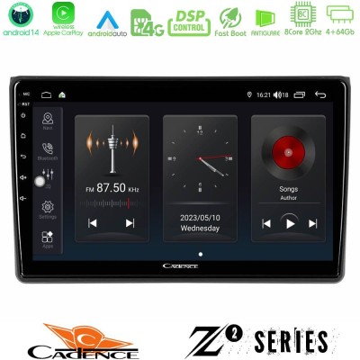 Cadence Z2 Series 8Core Android14 4+64GB  Audi A4 B7 Navigation Multimedia Tablet 9