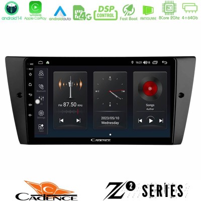 Cadence Z2 Series 8Core Android14 4+64GB  BMW 3 Series  2006-2011 Navigation Multimedia Tablet 9