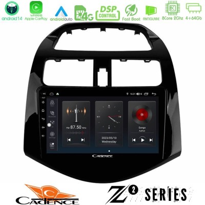 Cadence Z2 Series 8Core Android14 4+64GB  Chevrolet Spark 2009-2015 Navigation Multimedia Tablet 9