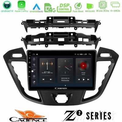 Cadence Z2 Series 8Core Android14 4+64GB  Ford Transit Custom/Tourneo Custom Navigation Multimedia Tablet 9
