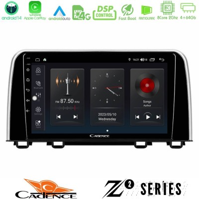 Cadence Z2 Series 8Core Android14 4+64GB  Honda CR-V 2019-> Navigation Multimedia Tablet 10