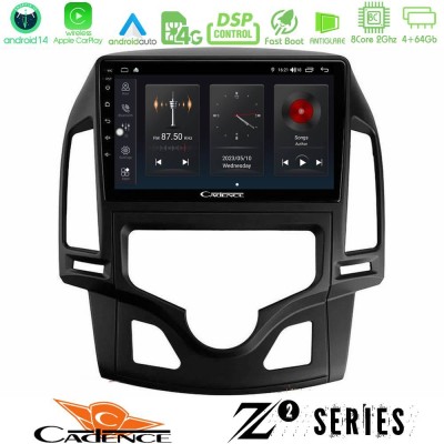 Cadence Z2 Series 8Core Android14 4+64GB  Hyundai i30 2007-2012 Auto A/C Navigation Multimedia Tablet 9