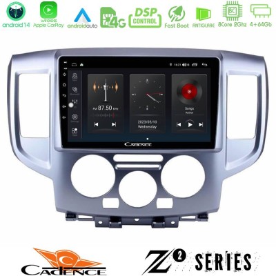 Cadence Z2 Series 8Core Android14 4+64GB  Nissan NV200 Navigation Multimedia Tablet 9