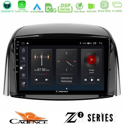 Cadence Z2 Series 8Core Android14 4+64GB  Renault Koleos 2007-2015 Navigation Multimedia Tablet 9