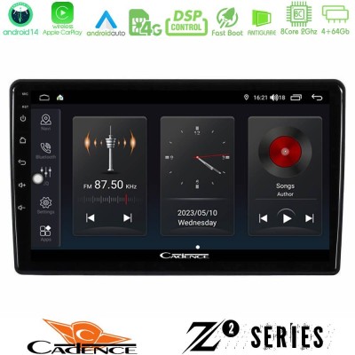 Cadence Z2 Series 8Core Android14 4+64GB Opel Vivaro/Renault Trafic/Nissan Primastar Navigation Multimedia Tablet 10