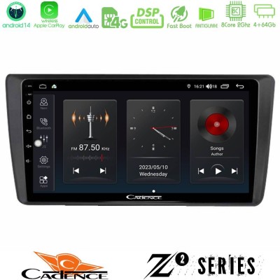Cadence Z2 Series 8Core Android14 4+64GB  Skoda Octavia 2004-2012 Navigation Multimedia Tablet 9