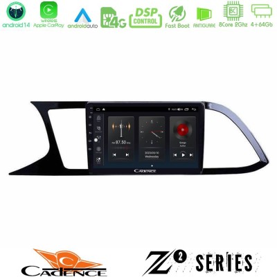 Cadence Z2 Series 8Core Android14 4+64GB  Seat Leon 2013 – 2019 Navigation Multimedia Tablet 9