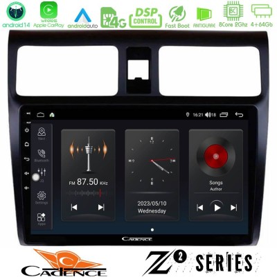 Cadence Z2 Series 8Core Android14 4+64GB  Suzuki Swift 2005-2010 Navigation Multimedia Tablet 10