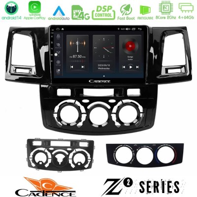 Cadence Z2 Series 8Core Android14 4+64GB  Toyota Hilux 2007-2016 Navigation Multimedia Tablet 9