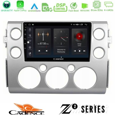 Cadence Z2 Series 8Core Android14 4+64GB Toyota FJ 2007-2014 Navigation Multimedia Tablet 9