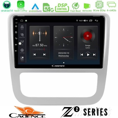 Cadence Z2 Series 8Core Android14 4+64GB  VW Scirocco 2008-2014 Navigation Multimedia Tablet 9